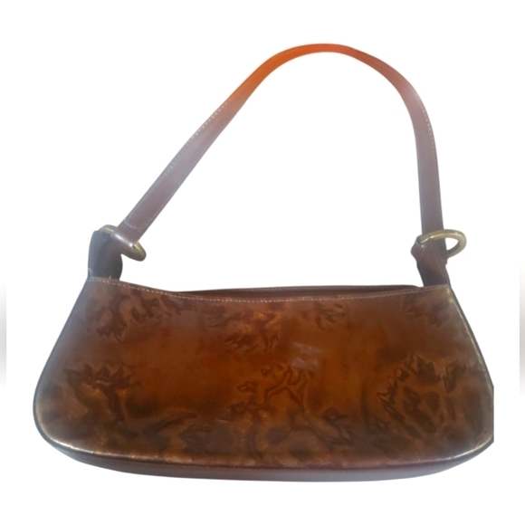 Stefano Bravo Handbags - Stefano Bravo Vintage Dark Made in Italy Brown Leather Shoulder Bag
